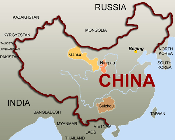 china_map2with Guizhou