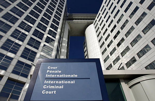 The entrance of the International Criminal Court (ICC) is seen in The Hague March 3, 2011. The ICC's chief prosecutor Luis Moreno-Ocampo said on Wednesday he would investigate the violence in Libya after the U.N. Security Council referred the case to the Hague-based war crimes tribunal. The Security Council on Saturday imposed sanctions on Libyan leader Muammar Gaddafi and his family, and referred Libya's crackdown on anti-government demonstrators to the ICC.  REUTERS/Jerry Lampen (NETHERLANDS - Tags: POLITICS CIVIL UNREST CRIME LAW)
