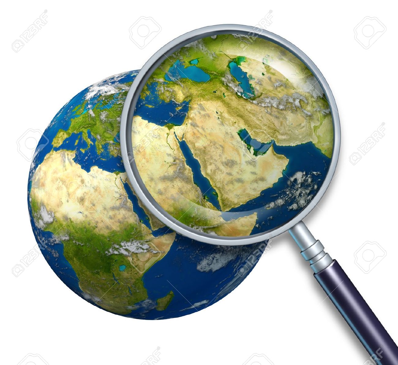 12082765-Planet-Earth-middle-east-crisis-with-political-issues-of-the-persian-gulf-and-crude-oil-with-countri-Stock-Photo