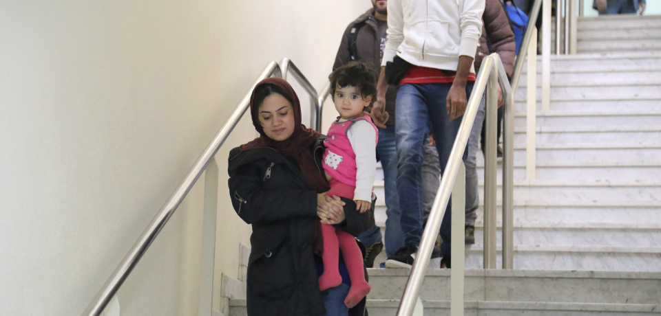 BAGHDAD, IRAQ - FEBRUARY 18: A group of Iraqi refugee, fled from civil war in Iraq and refuged to Finland, arrive at Baghdad International Airport in Baghdad, Iraq on February 18, 2016 after they left Finland due to varied difficulties they experienced. (Photo by Visam Ziyad Muhammet/Anadolu Agency/Getty Images)