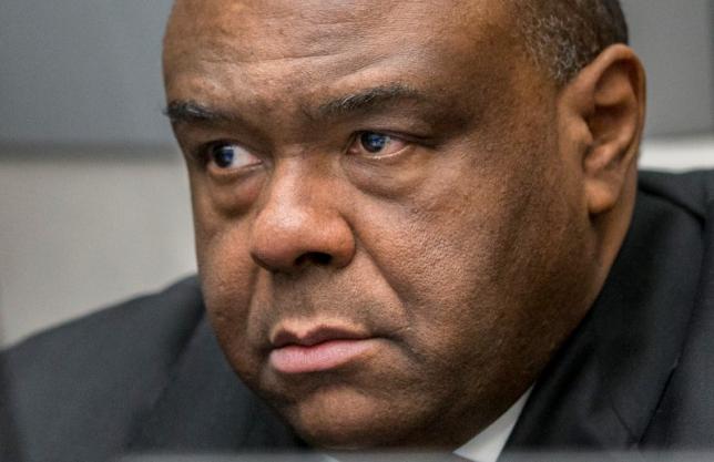 Jean-Pierre Bemba Gombo is seen in a court room of the ICC to hear the delivery of the judgment on charges including corruptly influencing witnesses by giving them money and instructions to provide false testimony and false evidence, in the Hague, the Netherlands, March 21, 2016. REUTERS/JERRY LAMPEN/Pool