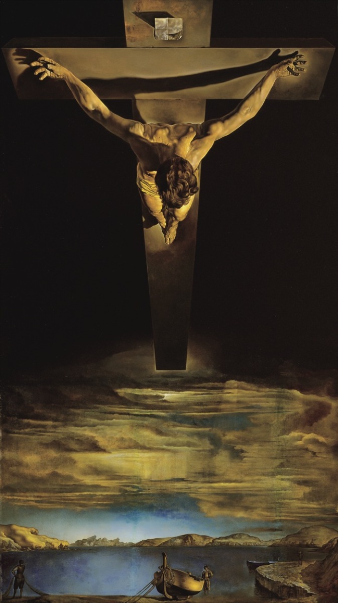 painting Dali, Salvador (1904 - 1989, Spanish) Spain, Port Lligat (place of manufacture) summer 1951 oil on canvas framed: 2385 mm x 1488 mm x 95 mm    Painting entitled 'Christ of St John of the Cross', by Salvador Dali, summer 1951 2964